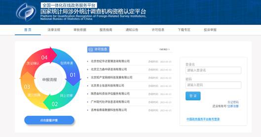 涉外调查机构资格认证平台